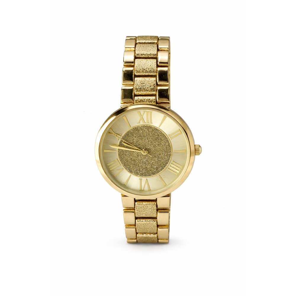 INC International Concepts Women's Glitter Gold-Tone Bracelet Watch